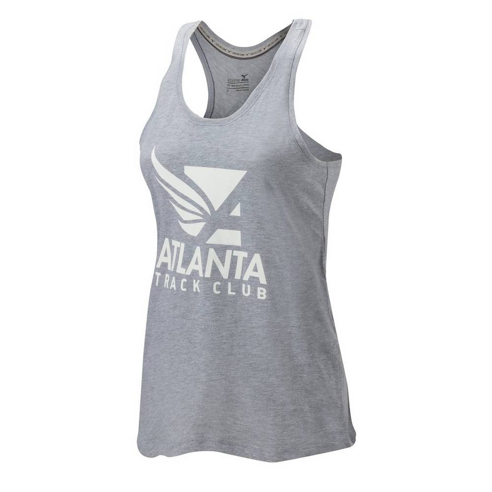 Mizuno Women's Atlanta Track Club Sport Running Tank Top Grey (450022-ZWB)